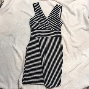Black/White striped dress